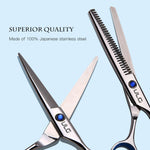 Load image into Gallery viewer, Hair Cutting Scissors Thinning Shears Kit ULG Professional Barber Hairdressing Texturizing Salon Razor Edge Scissor Japanese Stainless Steel 6.5 inch
