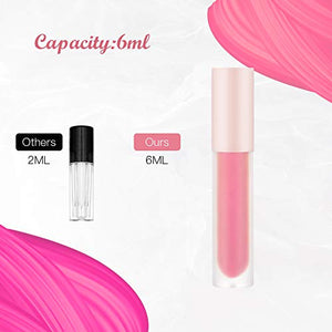 ULG 5ml Clear Lip Gloss Balm Containers Refillable Cosmetic Empty Tubes Pink
