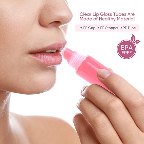 lip gloss tubes q c moore 6Pcs 5ml DIY Tube with Brush Wand Clear Crystal Empty Refillable Lip Gloss Glaze Round Bottles Sample Bottles Containers for DIY Lip Gloss Balm Cosmetic : Beauty & The size is 29*113mm and it is convenient to put it in the pocket Pangda 25 Pcs 1.2 ml