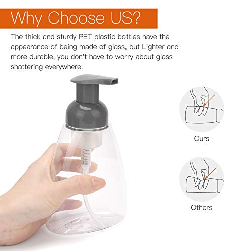 ULG Foaming Soap Dispensers Plastic Pump Bottle for Bathroom Kitchen Countertop