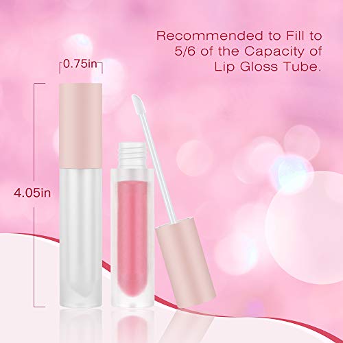 ULG 5ml Clear Lip Gloss Balm Containers Refillable Cosmetic Empty Tubes Pink