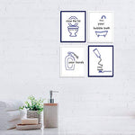 Load image into Gallery viewer, ULG Funny Bathroom Signs Set of 4 Bathroom Decor Art Prints-Unframed - 8x10s
