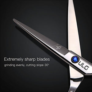 ULG Hair Cutting Scissors Shears 6.5 inch with Detachable Finger Inserts