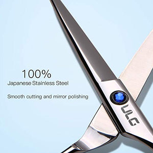 ULG Hair Cutting Scissors Shears 6.5 inch with Detachable Finger Inserts