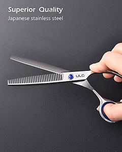 Professional Hair Thinning Scissors ULG Razor Edge Thinning Shears 6.5" Barber Blending Shears Japanese Stainless Steel Texturizing Scissors for Women Men Kids Dogs