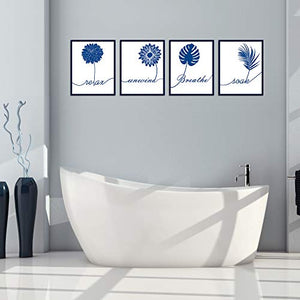 ULG Bathroom Decor Art Prints Set of 4 Unframed - 8x10s