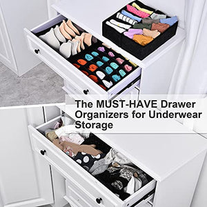 dresser drawer organizers 4 Set Socks Underwear Drawer Organizer Divider, ULG Washable Dresser D