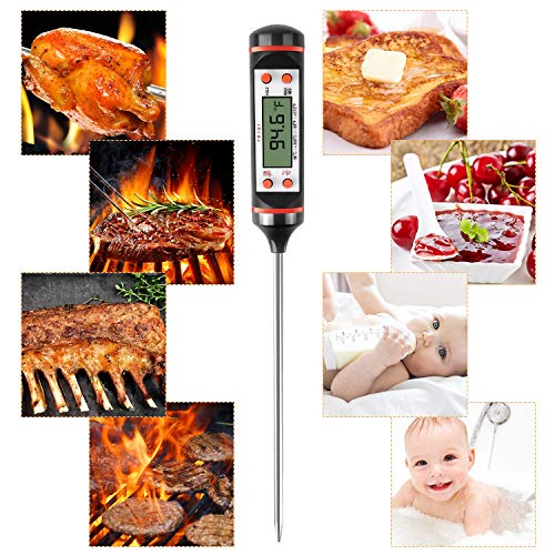 Digital Food Thermometer with Probe Instant Read Thermometer for Meat,  Liquids