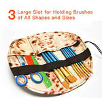 Load image into Gallery viewer, Paint Brush Holder Pouch Bag with 10 Pcs Paint Brushes
