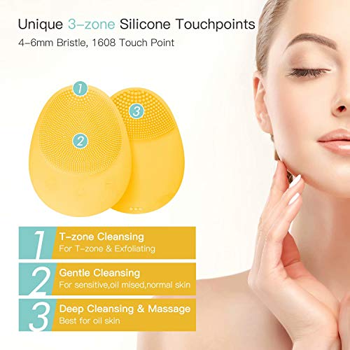 ULG Ultrasonic Vibration Electric Silicone Facial Cleansing Brush