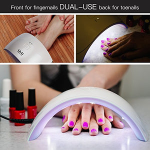 Nail Lamp Dryer 24W ULG Curing LED UV Lamp for Fingernail Toenail Gel Nail Polish 30 seconds 60 seconds Timer Setting