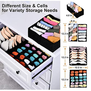 Foldable Underwear Organizer Separate Divider Drawer Storage Box