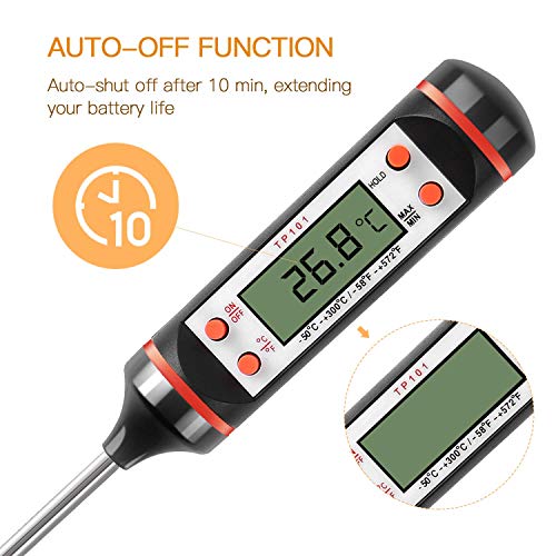 Listime® Instant Read Meat Thermometer with Backlight,Calibration and –  JoyOuce