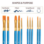 Load image into Gallery viewer, ULG Acrylic Paint Brushes Set
