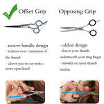 Load image into Gallery viewer, ULG Hair Cutting Scissors Shears 6.5 inch with Detachable Finger Inserts

